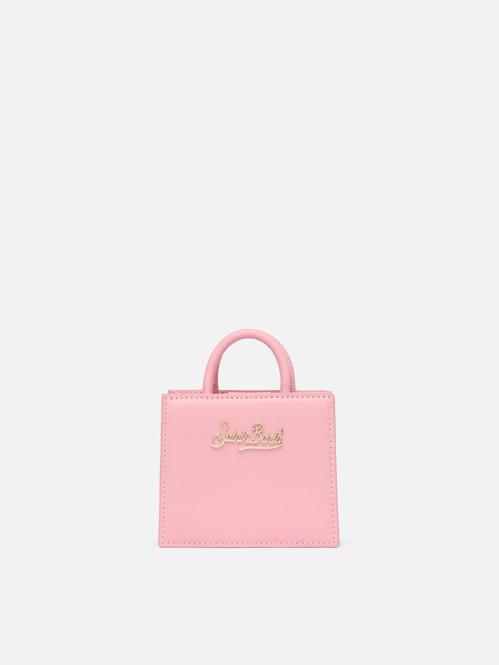 Shop Bag Micro in pastel pink leather