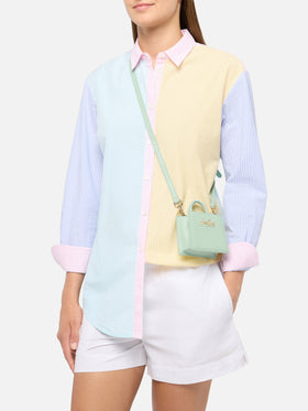 Shop Bag Micro in pelle verde salvia