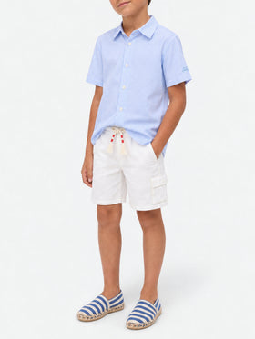 Striped Sifnos Jr shirt with Snoopy embroidery and print | Special Edition