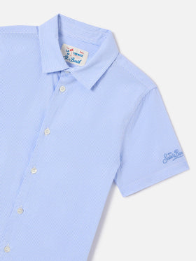 Striped Sifnos Jr shirt with Snoopy embroidery and print | Special Edition