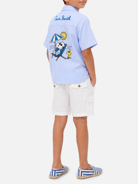 Striped Sifnos Jr shirt with Snoopy embroidery and print | Special Edition