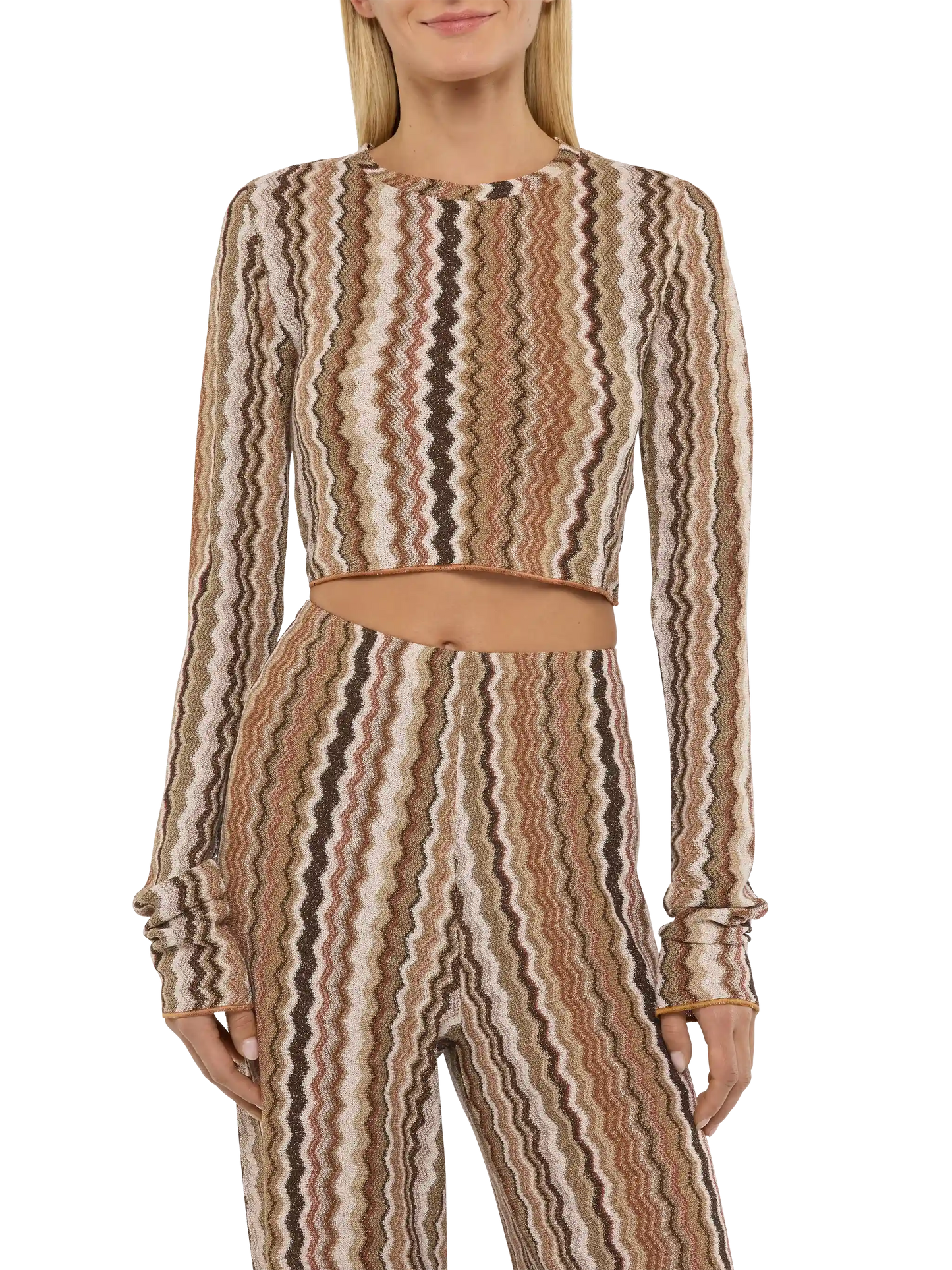 Siviglia t-shirt cropped in maglia raschel