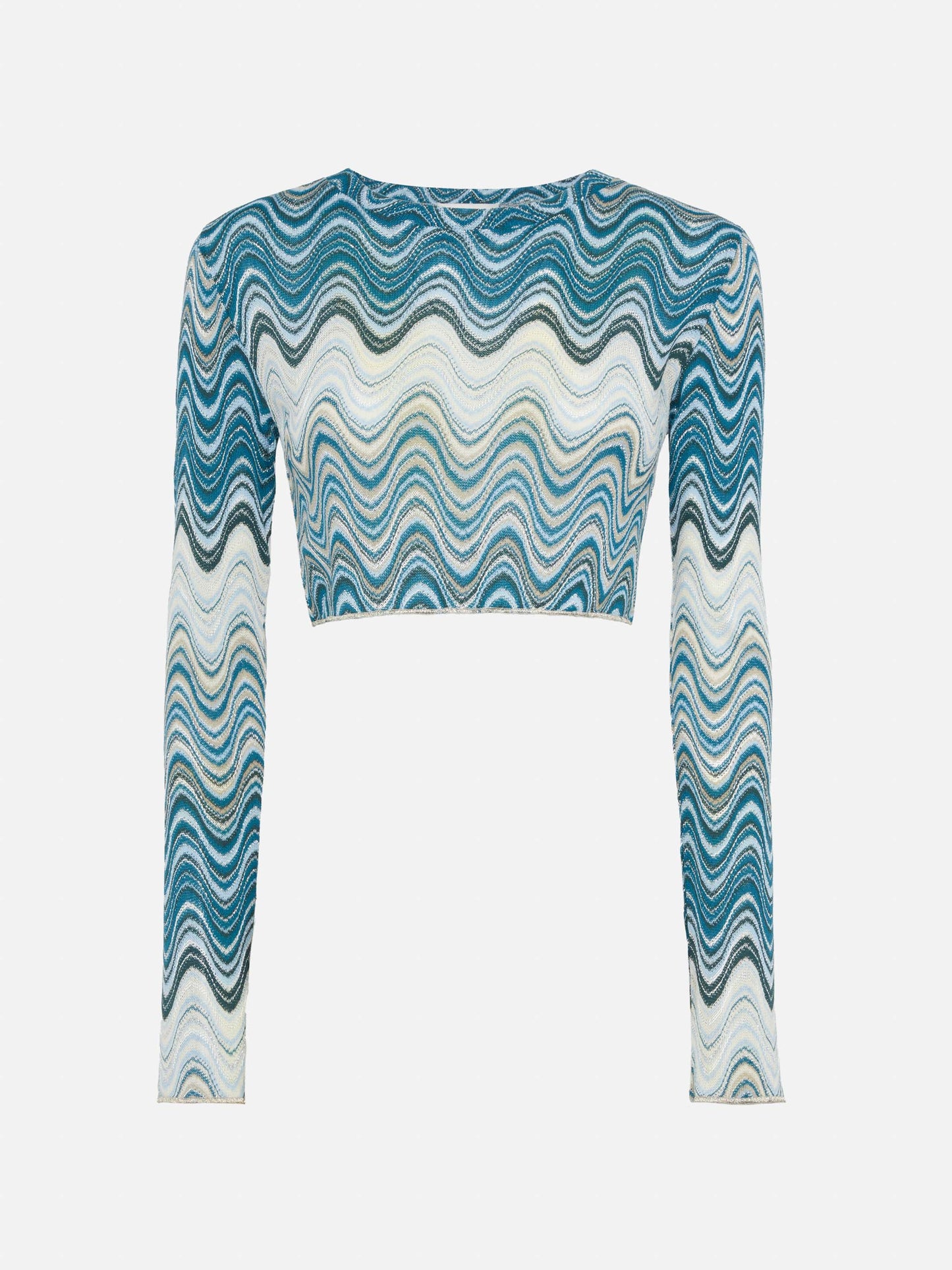 Siviglia raschel knit cropped t-shirt