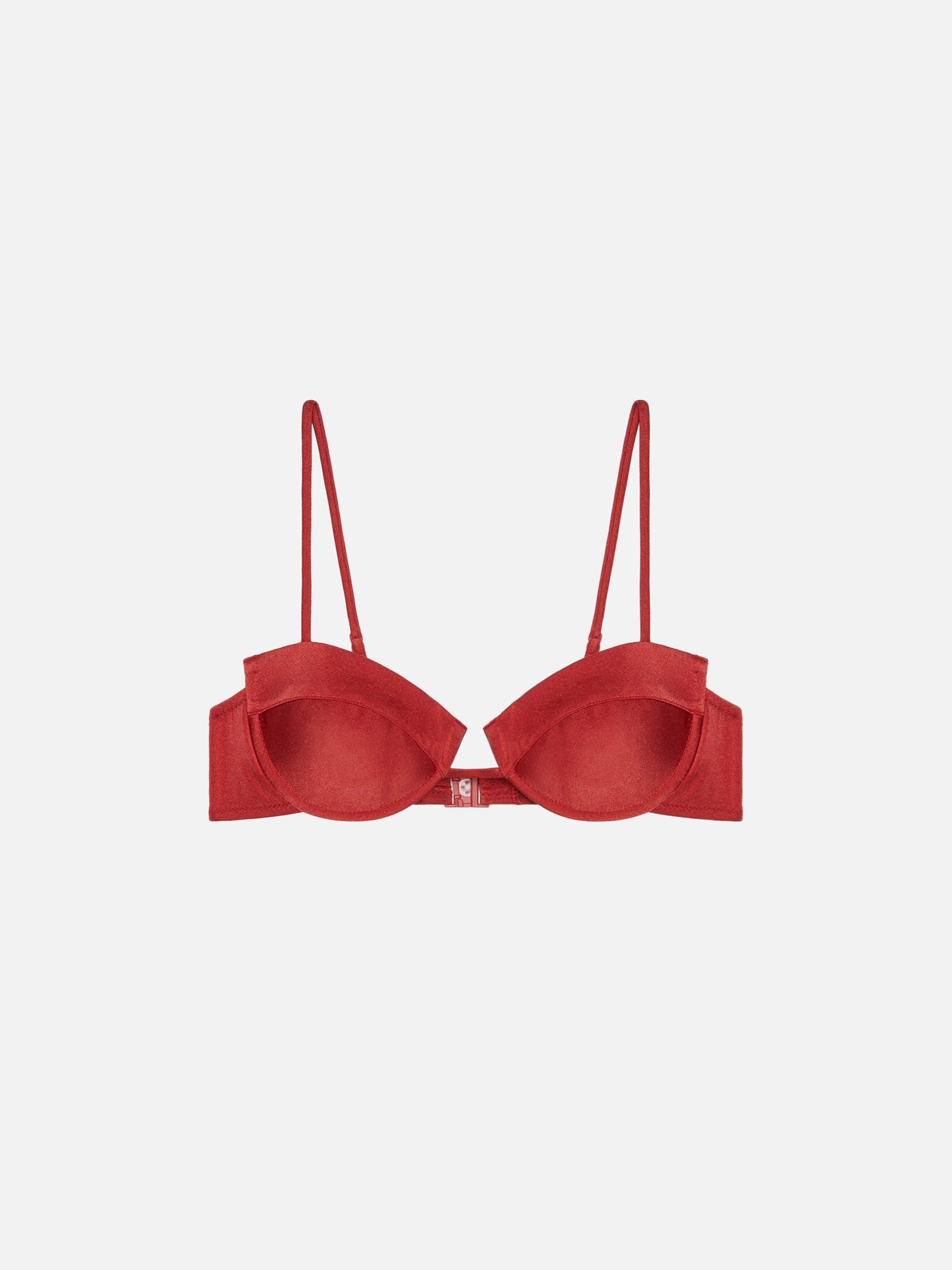 Bralette con ferretto in rosso mattone shimmer