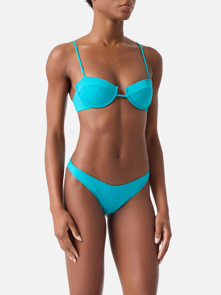 Bikini Salina Naomi bralette con ferretto verde salvia
