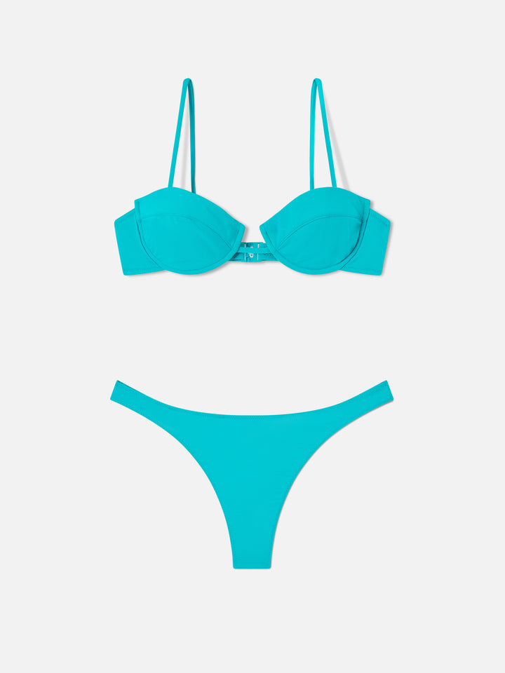 Bikini Salina Naomi bralette con ferretto verde salvia