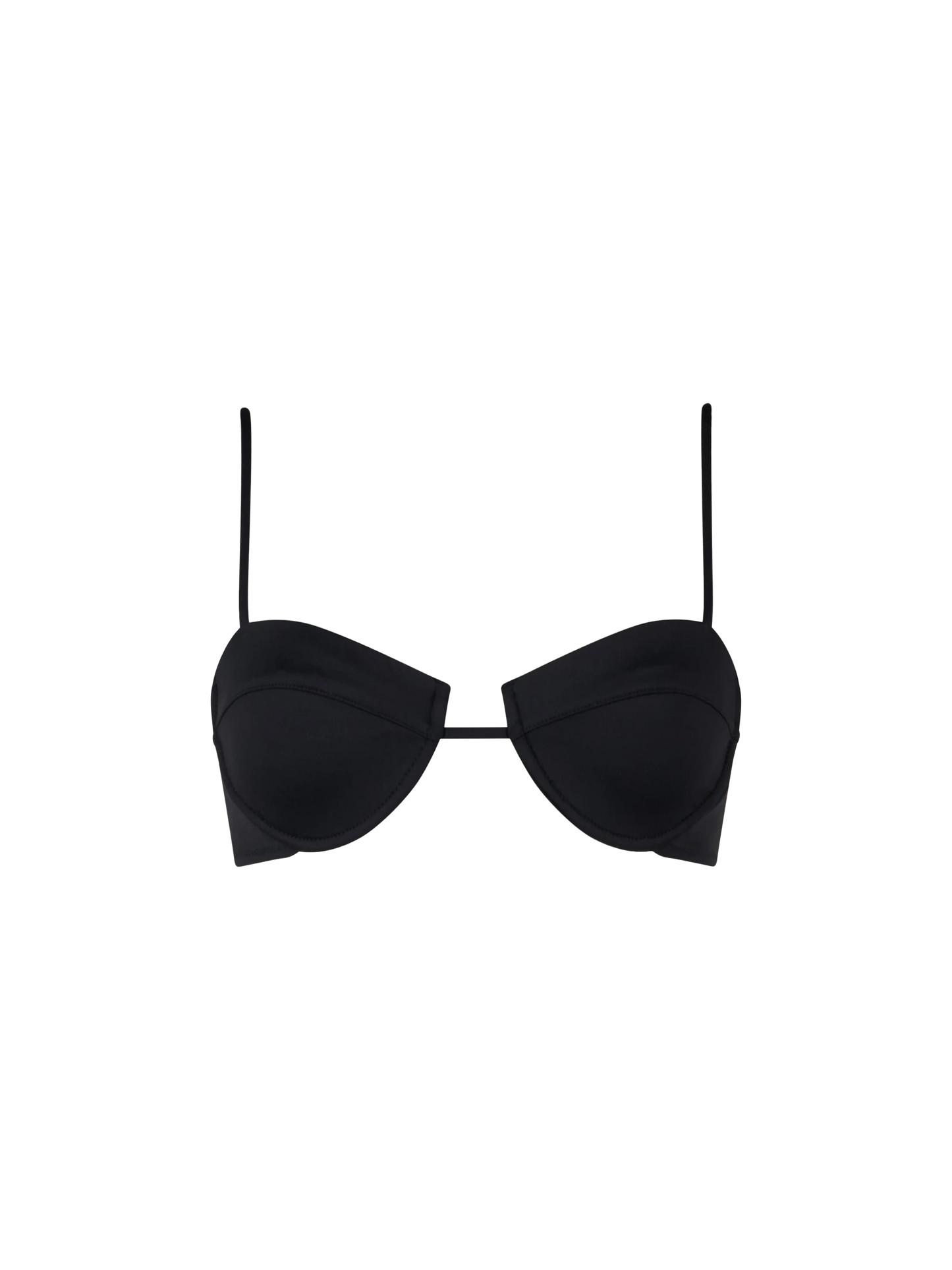 Schwarzes Salina-Bralette-Oberteil mit Bügel