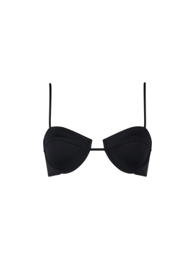 Schwarzes Salina-Bralette-Oberteil mit Bügel