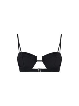 Schwarzes Salina-Bralette-Oberteil mit Bügel