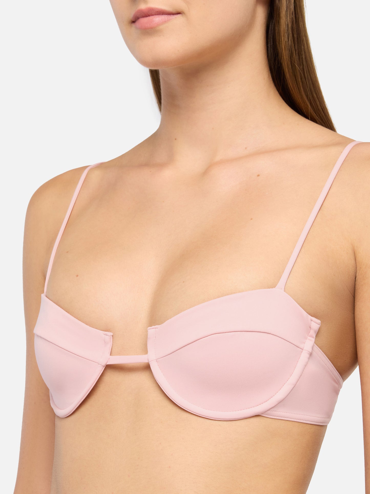 Klassische Badehose „Virgo“ in Rosa – Bügel-Bralette „Salina“ in Rosa
