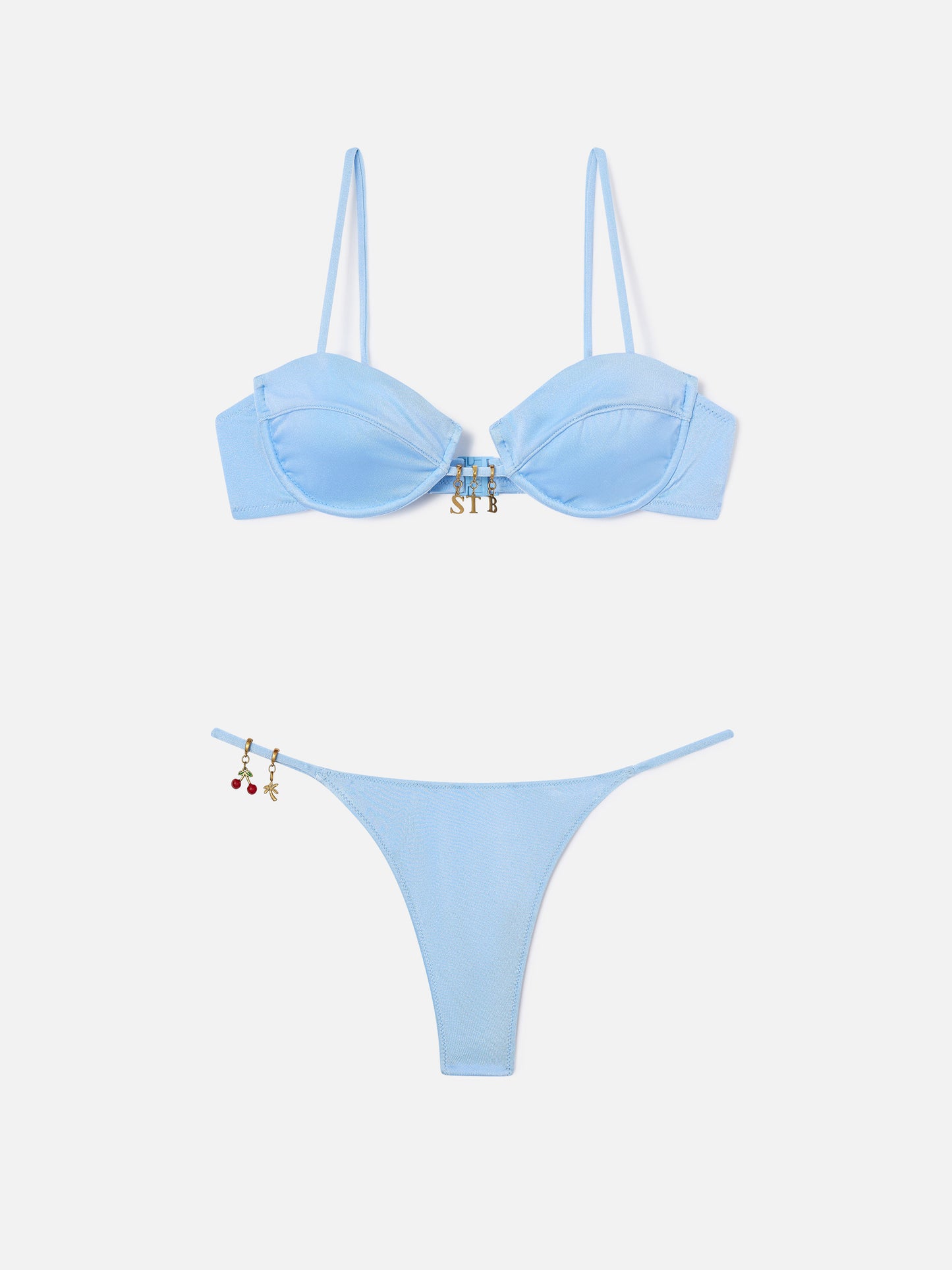 Bikini Salina Jodene azul claro con acabado brillante 