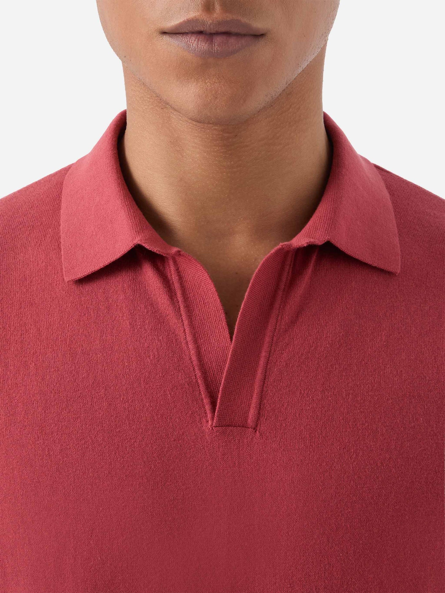 Sloan solid brick red polo in premium high-twist cotton