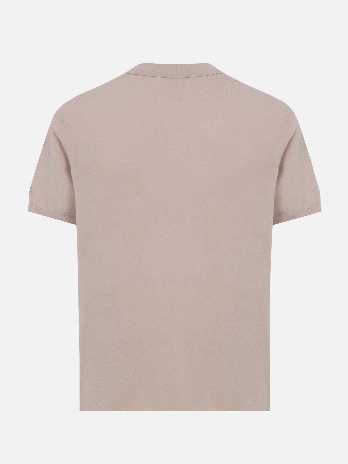 Sloan – Gestricktes Poloshirt in Steingrau