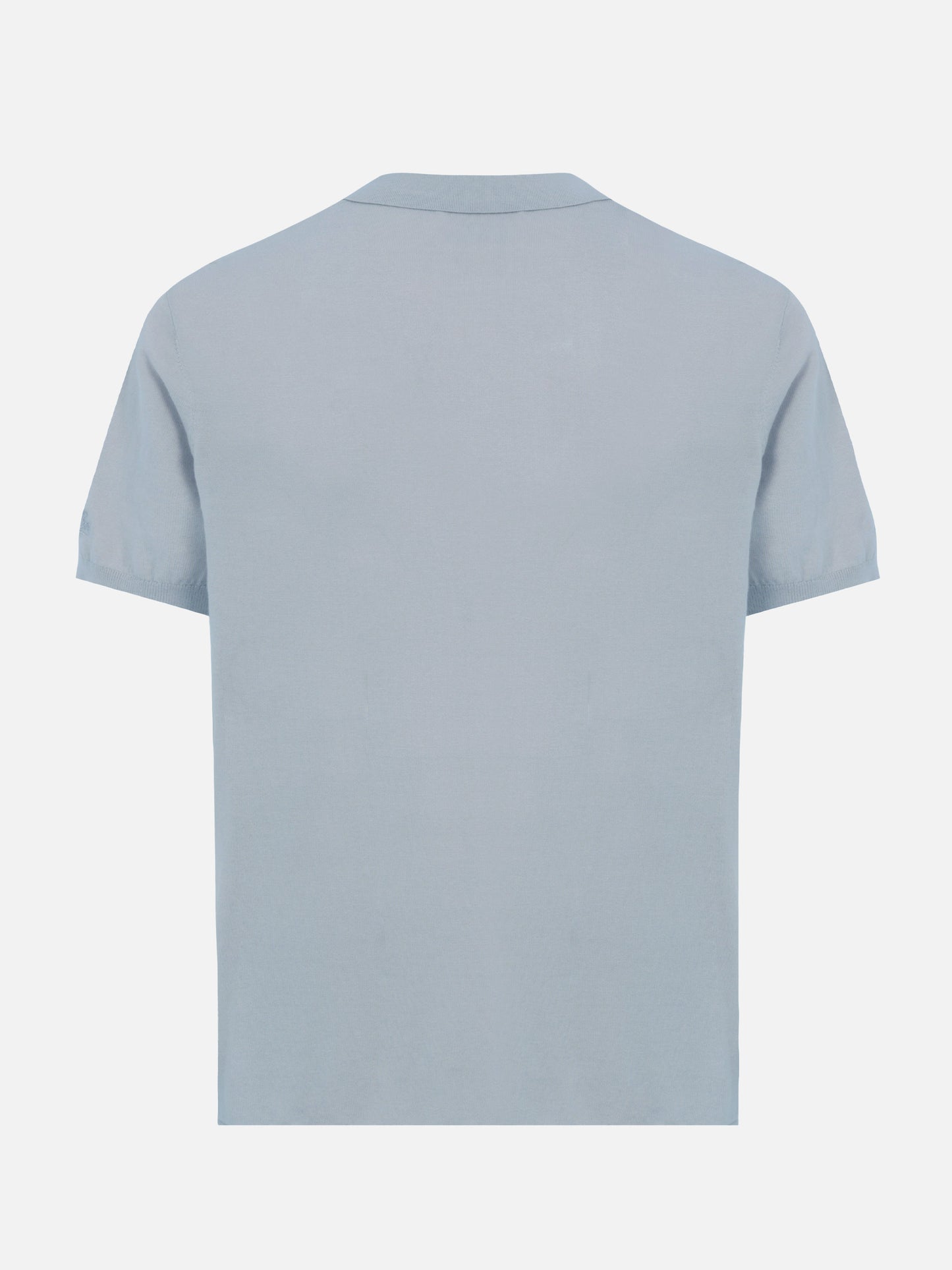 Sloan light blue buttonless knitted polo shirt - MC2 Saint Barth