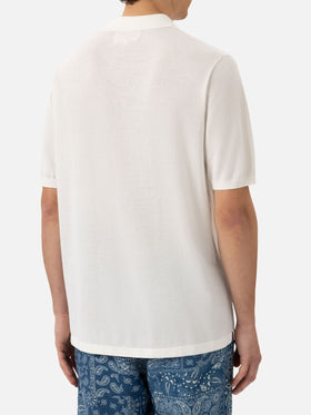 Weißes Strick-Poloshirt „Sloan“