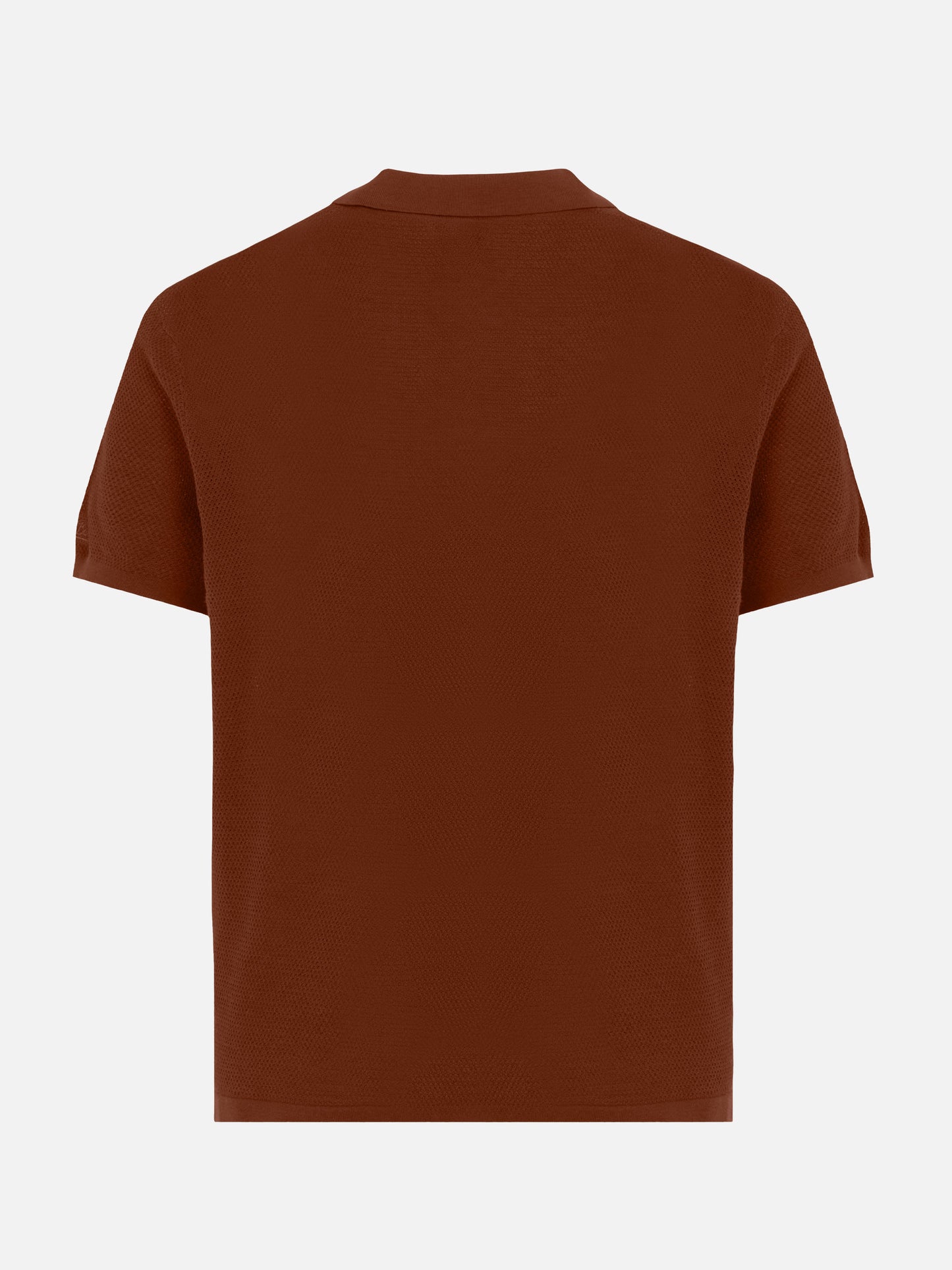 Sloan – Kamelbraunes Strick-Poloshirt