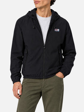 Schwarze Sloop Jacke aus technischem Stretchgewebe 