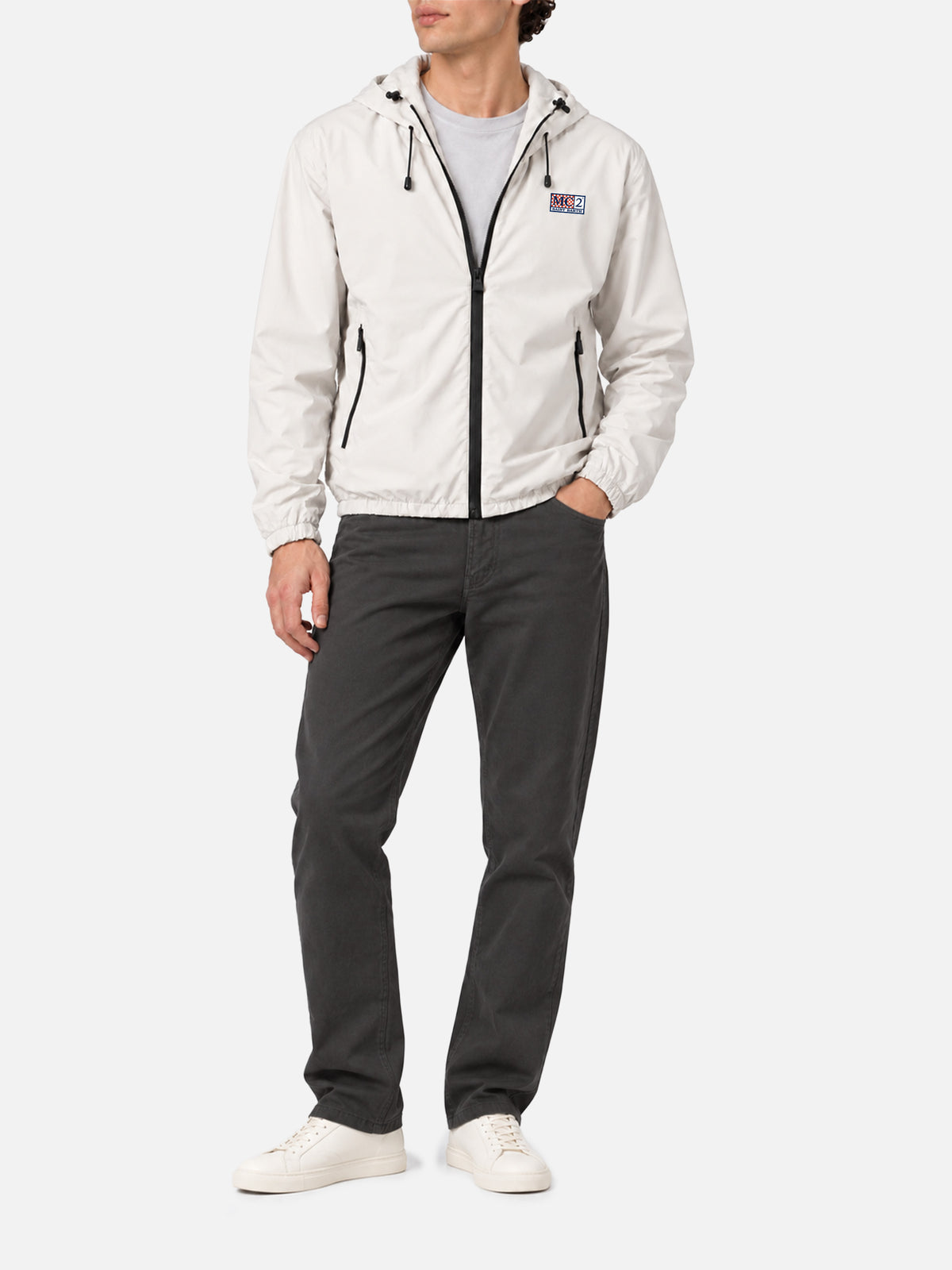 Veste Sloop blanc glace en tissu technique stretch 