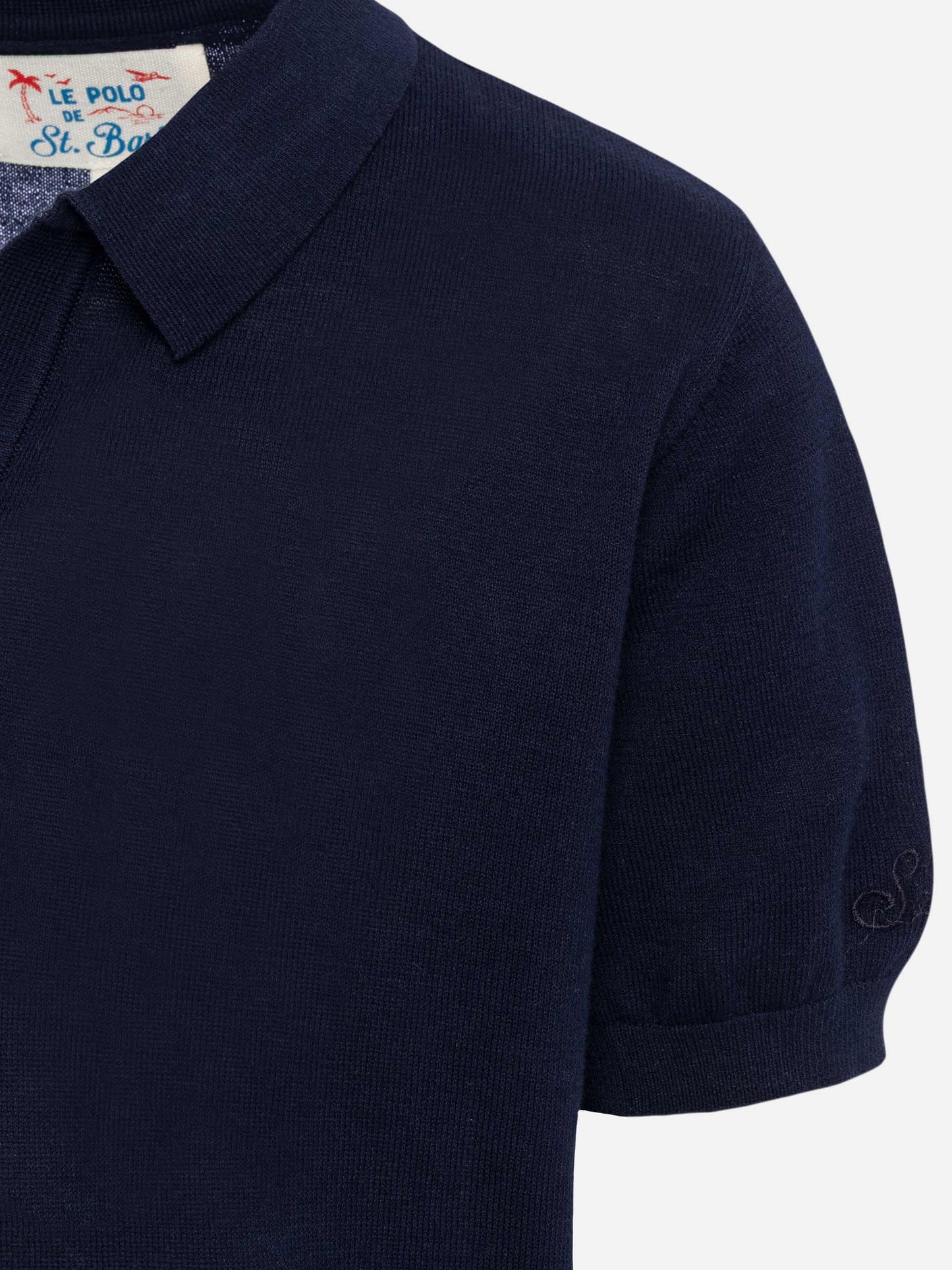 Weißes Strick-Poloshirt Sloan Jr.