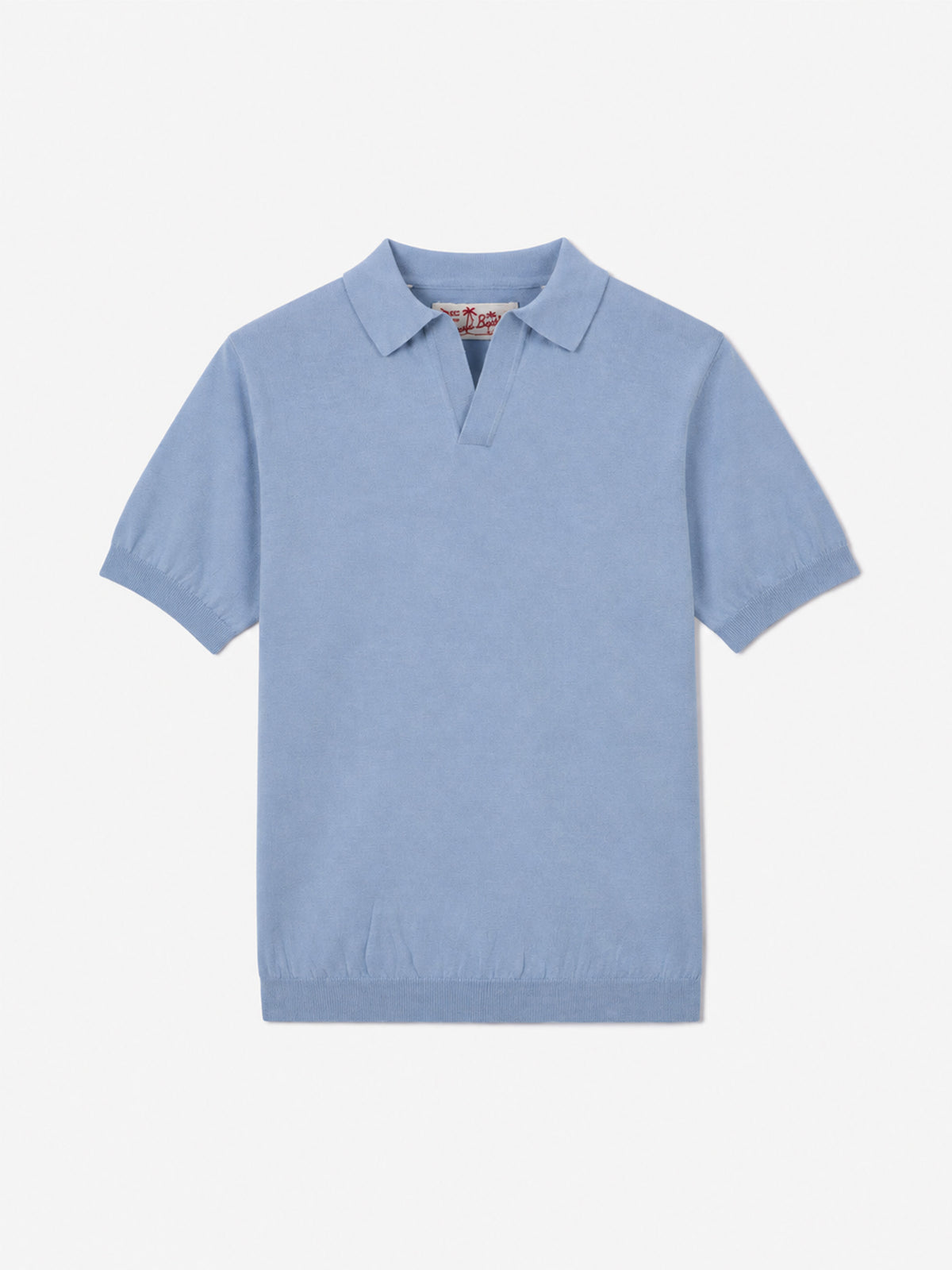 Polo in maglia azzurra Sloan Jr