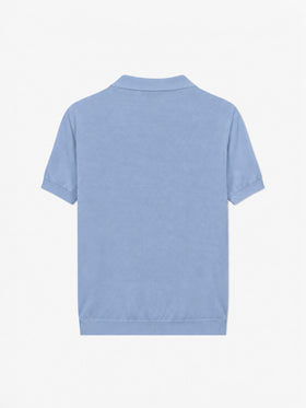 Polo in maglia azzurra Sloan Jr