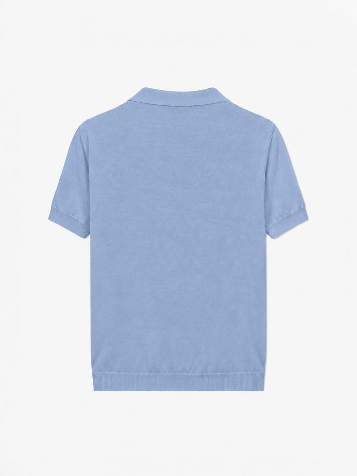 Hellblaues gestricktes Poloshirt für Jungen Sloan Jr 