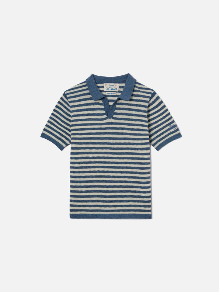 Blue striped Sloan Jr polo