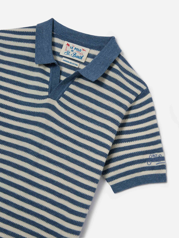 Blue striped Sloan Jr polo