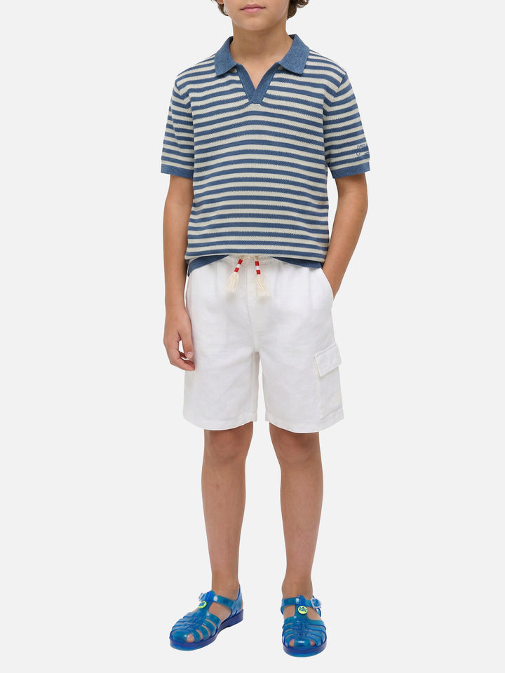 Blue striped Sloan Jr polo