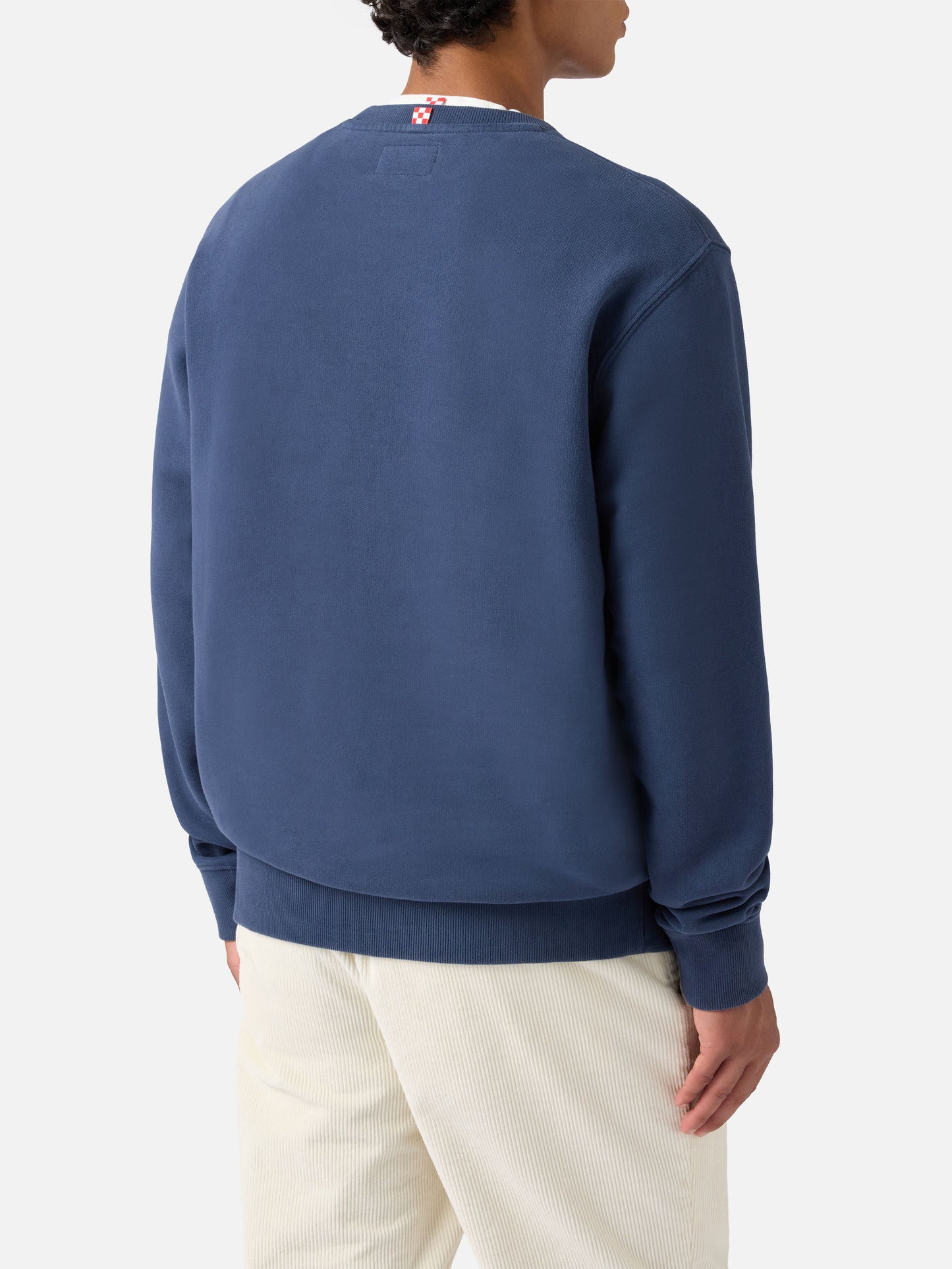 Felpa  Soho in cotone blu navy con ricamo St. Barth