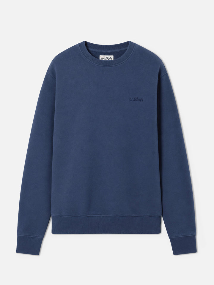 Sweat-shirt Soho en coton bleu marine avec broderie St. Barth 
