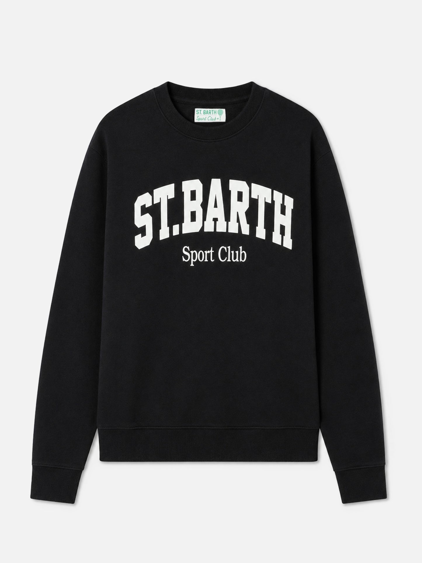 Sudadera de algodón Soho en negro con estampado St. Barth Sport Club 
