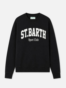 Sudadera de algodón Soho en negro con estampado St. Barth Sport Club 