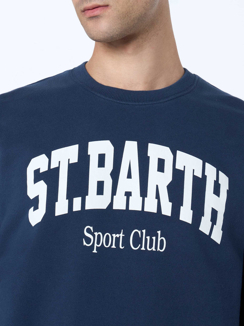 Man blue navy sweatshirt Soho St Barth sport