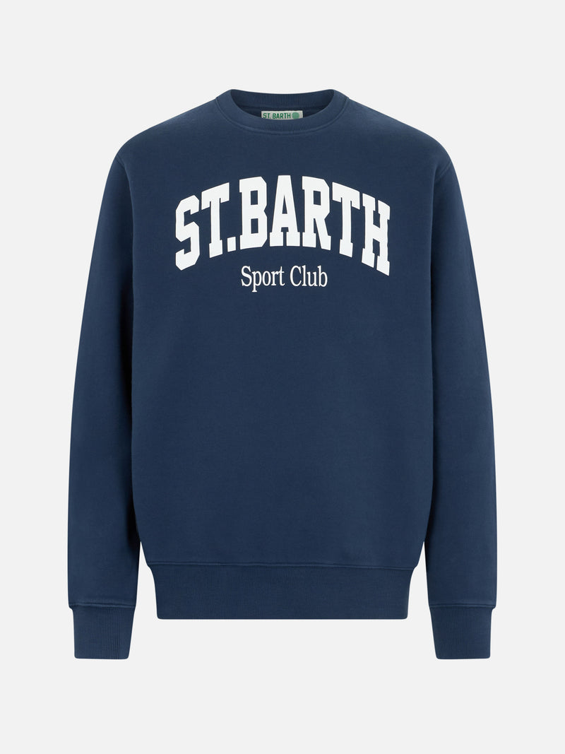 Man blue navy sweatshirt Soho St Barth sport