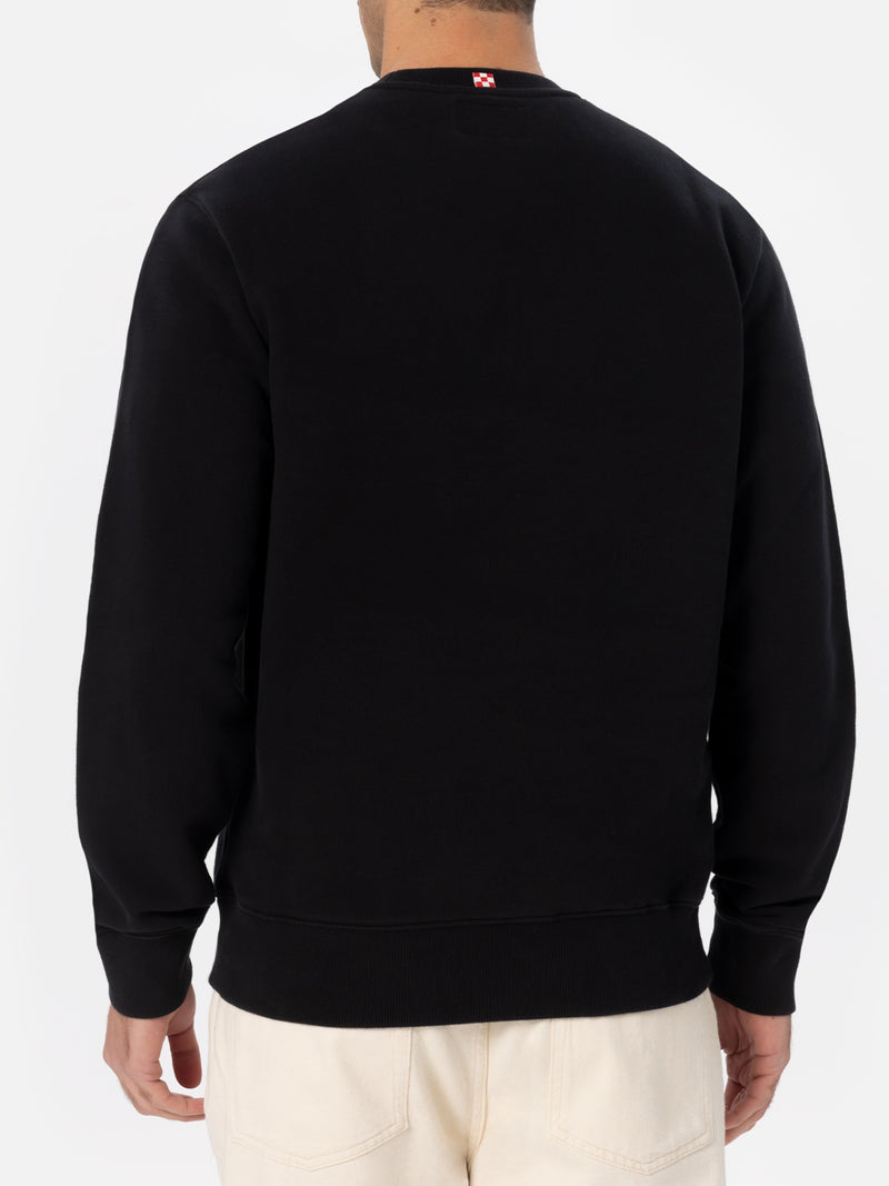 Schwarzes Herren-Sweatshirt Soho mit St. Barth-Stickerei