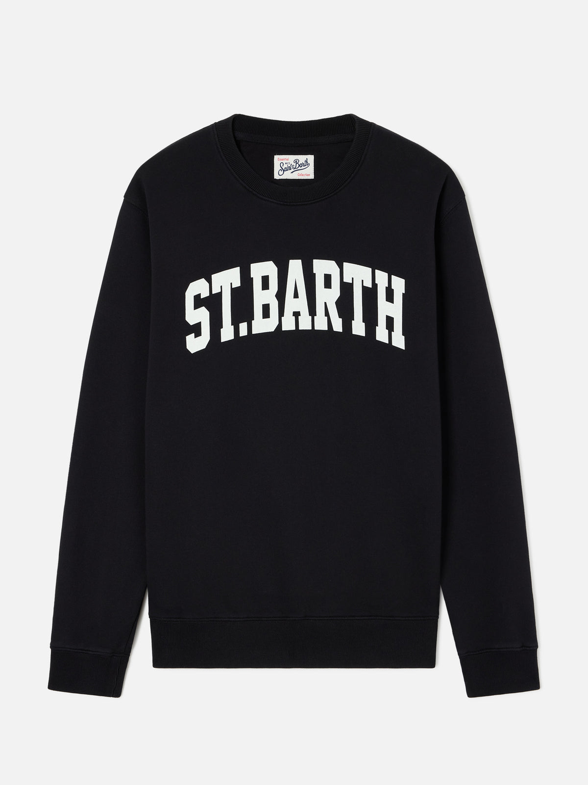 Schwarzes Baumwoll-Sweatshirt Soho mit St. Barth-Print 