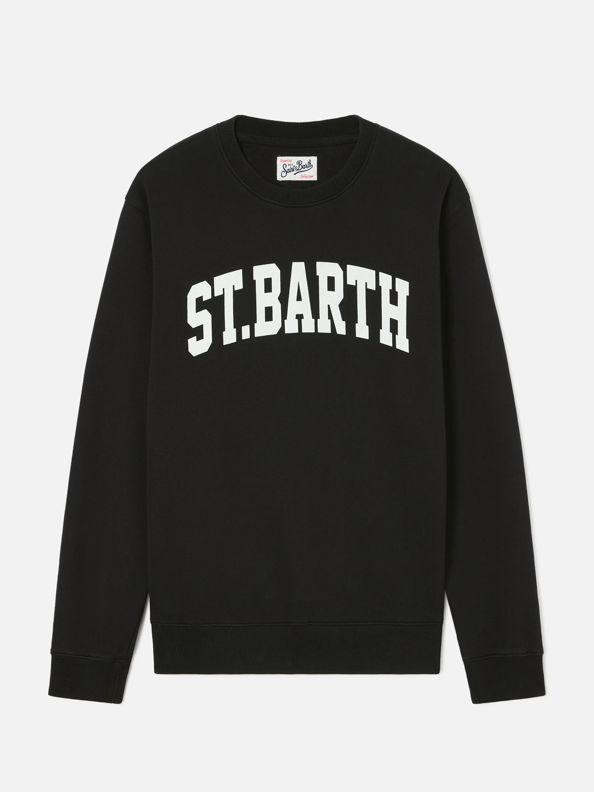 Sudadera Soho negra de algodón con estampado St. Barth 