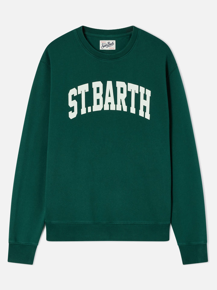 Green Soho cotton sweatshirt with St. Barth print