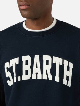Marineblaues blue Baumwoll-Sweatshirt Soho mit St. Barth-Print 