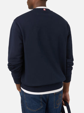 Navy blue Soho Baumwoll-Sweatshirt mit Uomo Ragno-Stickerei | Special edition 