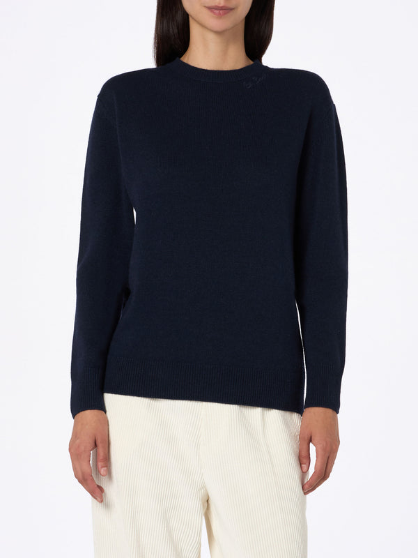 Maglione da donna blu navy Sorbonne