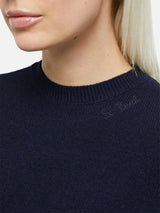 Maglione da donna blu navy Sorbonne