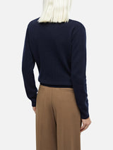 Maglione da donna blu navy Sorbonne