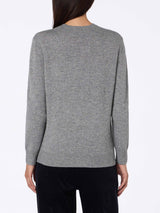 Woman blended cashmere mélange grey sweater Sorbonne