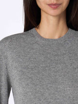 Maglione da donna grigio melange Sorbonne