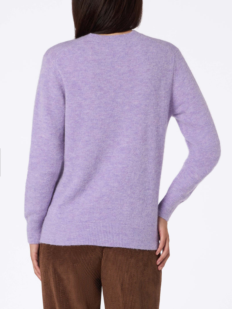 Woman stretch yarn lilac sweater Sorbonne