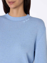 Maglione Sorbonne azzurro chiaro da donna