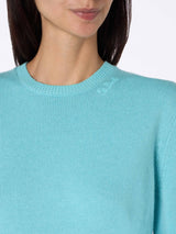 Womanblended cashmere water green sweater Sorbonne