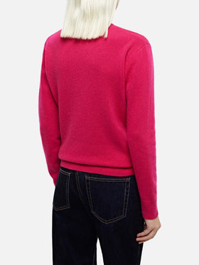 Woman cashmere blend fucsia sweater Sorbonne - MC2 Saint Barth